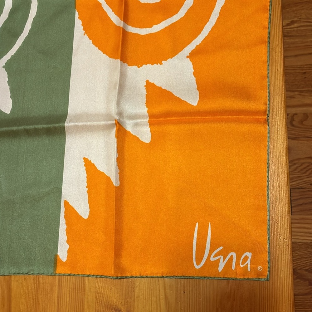 Vintage Vera, Colorful Abstract Art Silk Scarf, made in USA - Picture 5 of 10
